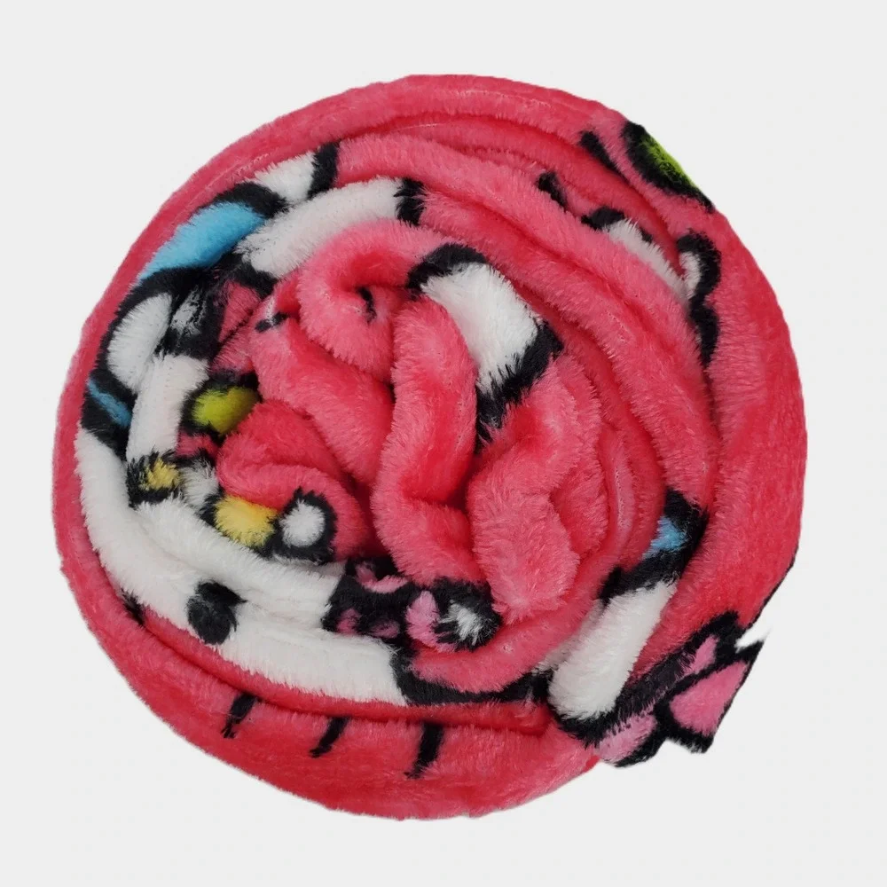 Sanrio Hello Kitty Sweet Bug‎ Silky Soft Throw Blanket Pink 46in x 60in Cozy New